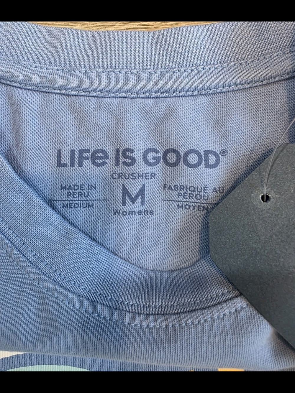 Life Is Good Womens Shirt NEW with Tags Size Medium Crusher Tee Wave Heart - Picture 3 of 4